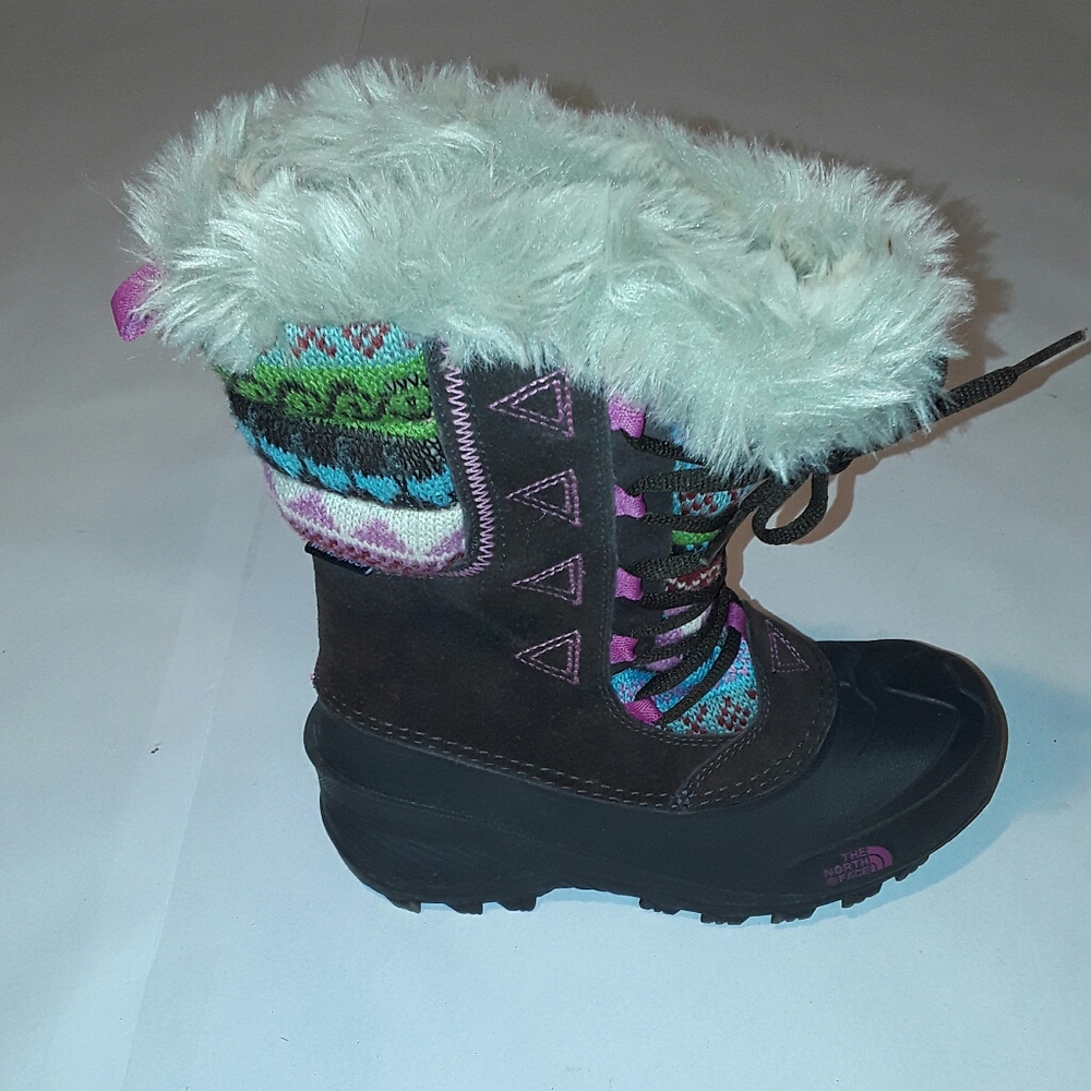 Preowned NORTH FACE Brown Leather boots